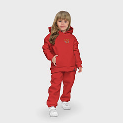 Детский костюм оверсайз Carabiners love, цвет: красный — фото 2