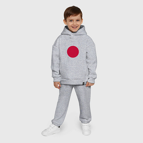Детский костюм оверсайз Япония Японский флаг / Меланж – фото 4