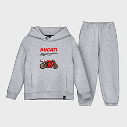 Детский костюм оверсайз DUCATI ДУКАТИ MOTOSPORT, цвет: меланж