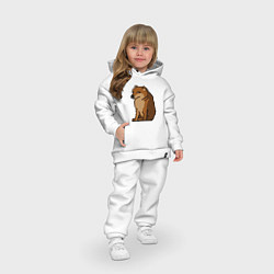 Детский костюм оверсайз Собака Мем!, цвет: белый — фото 2