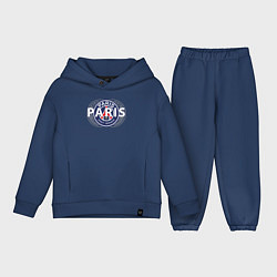 Детский костюм оверсайз PSG Core Wordmark Graphic New 202223, цвет: тёмно-синий