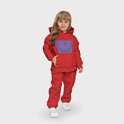 Детский костюм оверсайз Сиреневый калейдоскоп, цвет: красный — фото 2