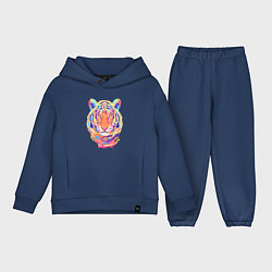 Детский костюм оверсайз Color Tiger, цвет: тёмно-синий