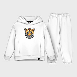 Детский костюм оверсайз Стиль Тигра, цвет: белый