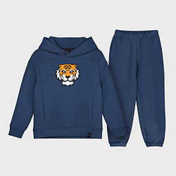 Детский костюм оверсайз Забавный Тигр, цвет: тёмно-синий