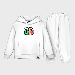 Детский костюм оверсайз Toca Life logo, цвет: белый