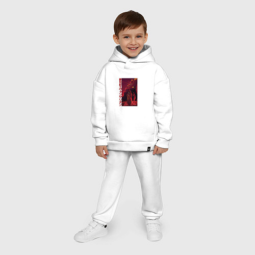 Детский костюм оверсайз ЕВАНГЕЛИОН РОБОТ EVANGELION ROBOT / Белый – фото 4