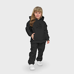 Детский костюм оверсайз Горы зовут в Шерегеш, цвет: черный — фото 2