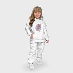 Детский костюм оверсайз Zombie Heart, цвет: белый — фото 2