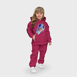 Детский костюм оверсайз Space Toad, цвет: маджента — фото 2