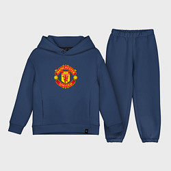 Детский костюм оверсайз Манчестер Юнайтед логотип, цвет: тёмно-синий
