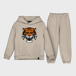 Детский костюм оверсайз Tiger Cool, цвет: миндальный