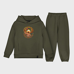Детский костюм оверсайз Khabib Nurmagomedov Art, цвет: хаки