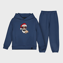 Детский костюм оверсайз Bad Santa xmas Плохой Санта, цвет: тёмно-синий