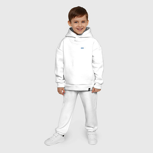 Детский костюм оверсайз FIAT MINI LOGO спина / Белый – фото 4