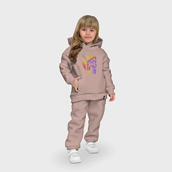 Детский костюм оверсайз Евангелион 01, цвет: пыльно-розовый — фото 2