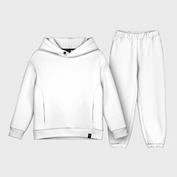 Детский костюм оверсайз Я живу в Мезени white III, цвет: белый
