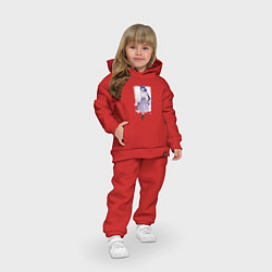 Детский костюм оверсайз Весенняя Райден и лисичка Яй, цвет: красный — фото 2