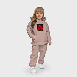Детский костюм оверсайз LOVV66 ФИЗИКАЛ ПЭЙН, цвет: пыльно-розовый — фото 2