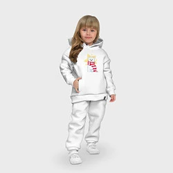 Детский костюм оверсайз Звездный малыш медведь, цвет: белый — фото 2