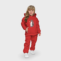 Детский костюм оверсайз ХУ ТАО И БЕЛЫЙ КОТИК, цвет: красный — фото 2