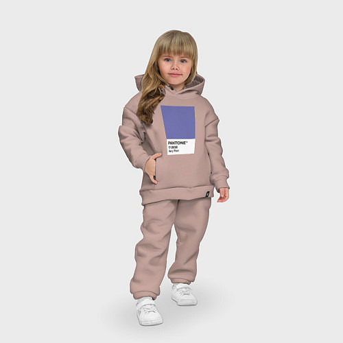 Детский костюм оверсайз Цвет Pantone 2022 года - Very Peri / Пыльно-розовый – фото 3