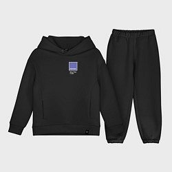 Детский костюм оверсайз PANTONE 17-3938 Very Peri, цвет: черный