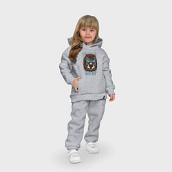 Детский костюм оверсайз Бульдог в ошейнике, цвет: меланж — фото 2