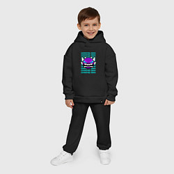 Детский костюм оверсайз GEOMETRY DASH ФИОЛЕТОВЫЙ ДЕМОН ГЕОМЕТРИЯ, цвет: черный — фото 2