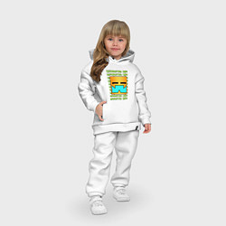 Детский костюм оверсайз GEOMETRY DASH КЛАССИКА УРОВЕНЬ, цвет: белый — фото 2