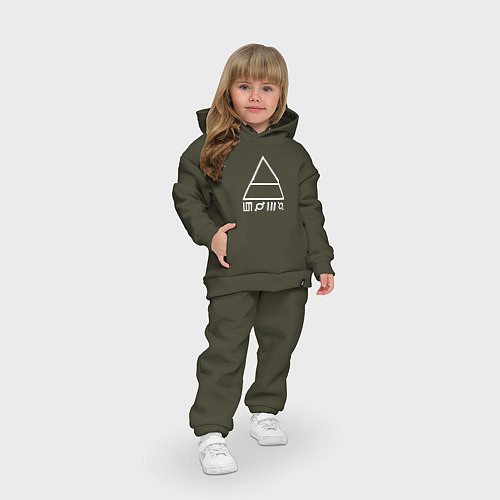 Детский костюм оверсайз 30 Seconds to Mars - Logo / Хаки – фото 3