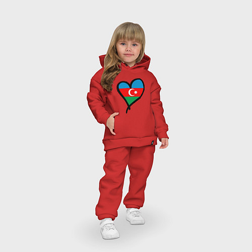 Детский костюм оверсайз Azerbaijan Heart / Красный – фото 3