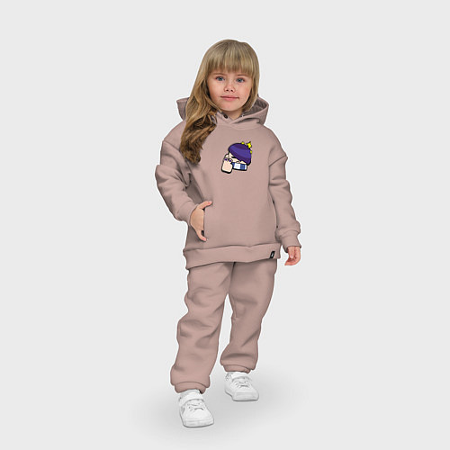 Детский костюм оверсайз Особый значок на Эдгара Пины Бравл Старс Brawl Sta / Пыльно-розовый – фото 3