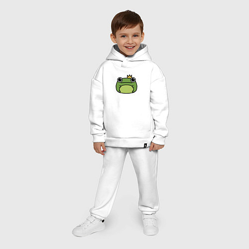Детский костюм оверсайз Frog Lucky король / Белый – фото 4