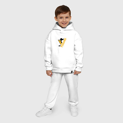 Детский костюм оверсайз Pittsburgh Penguins Питтсбург Пингвинз / Белый – фото 4