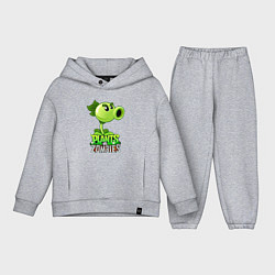 Детский костюм оверсайз Plants vs Zombies Горохострел, цвет: меланж