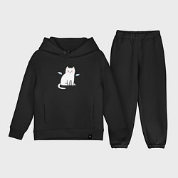 Детский костюм оверсайз КОТИК АНГЕЛ CAT ANGEL, цвет: черный