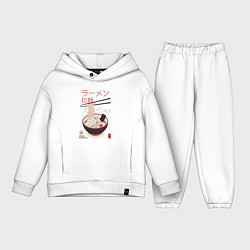 Детский костюм оверсайз Японский стиль рамен, цвет: белый