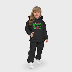 Детский костюм оверсайз Значки на Спайка Пины Бравл Старс, цвет: черный — фото 2