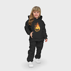 Детский костюм оверсайз Огненная мышь, цвет: черный — фото 2