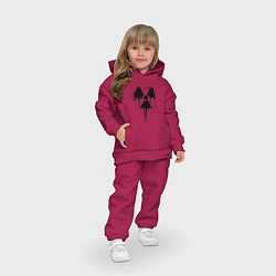 Детский костюм оверсайз Атомный символ, цвет: маджента — фото 2