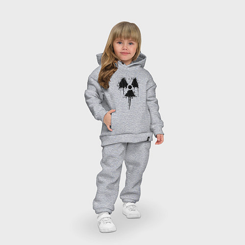 Детский костюм оверсайз Атомный символ / Меланж – фото 3