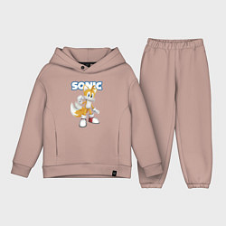 Детский костюм оверсайз Майлз Тейлз Прауэр Sonic Видеоигра, цвет: пыльно-розовый