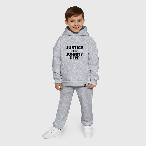 Детский костюм оверсайз Справедливость для Джонни Деппа / Меланж – фото 4