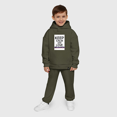 Детский костюм оверсайз Keep calm Belgorod Белгород ID811 / Хаки – фото 4