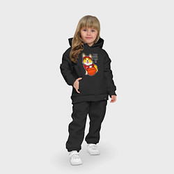 Детский костюм оверсайз JUST DUNK IT корги, цвет: черный — фото 2