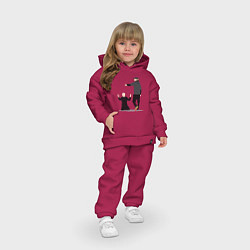 Детский костюм оверсайз Клопп - Моуриньо, цвет: маджента — фото 2