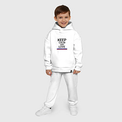 Детский костюм оверсайз Keep calm Lesozavodsk Лесозаводск, цвет: белый — фото 2