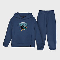 Детский костюм оверсайз SAN JOSE SHARKS NHL, цвет: тёмно-синий
