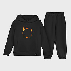 Детский костюм оверсайз Dark Souls Знак тьмы, цвет: черный